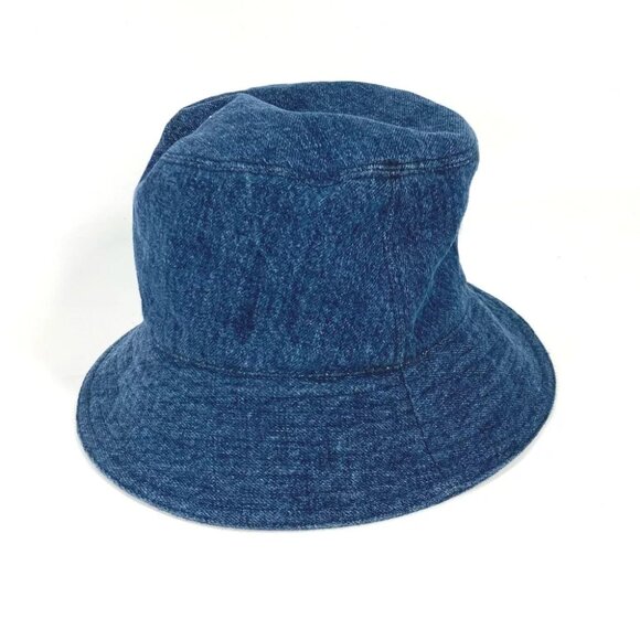 MIUMIU 5HC196 Denim logo hat bucket hat bob hat cotton blue/White main image 9
